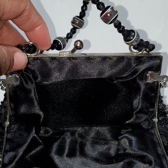 Kiss Lock Crossbody & Handbag Beaded pouch Rhinestone - Picture 5 of 10